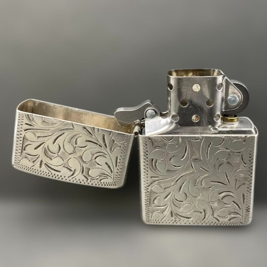 Zippo STERLING 5面彫刻 唐草 1993年製 スターリングシルバー 純銀製