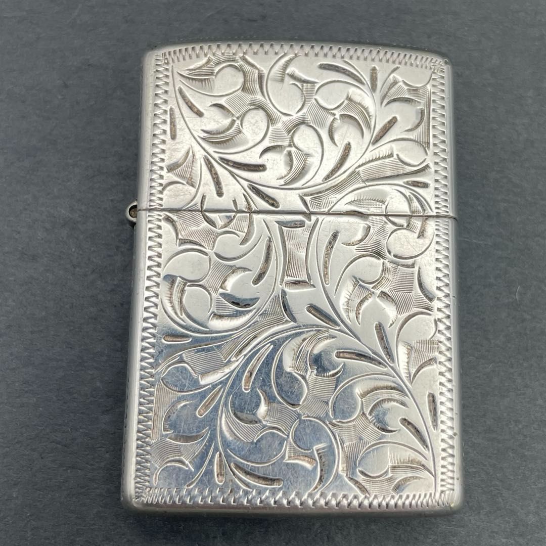Zippo STERLING 5面彫刻 唐草 1993年製 スターリングシルバー 純銀製