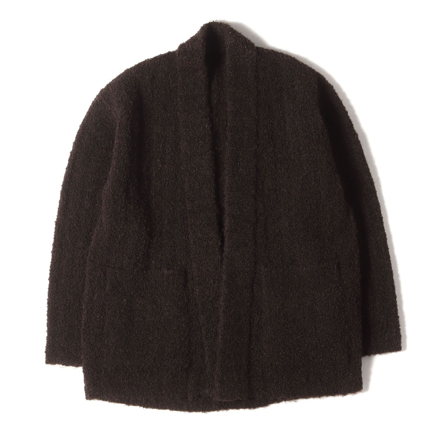 新品♬ 佐藤健…ABYTS BOA KNIT GOWN　ブラウン色　未使用 新品 ABYTS エーバイティーエス ガウン サイズ:0 ボア ニットガウン