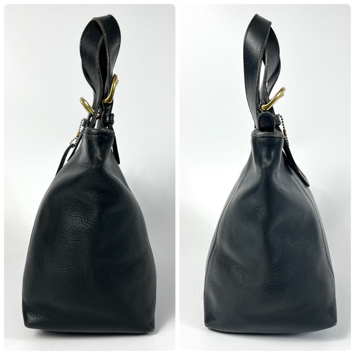 OLD COACH totebag black archive USA 4133 グラブタンレザー オールド