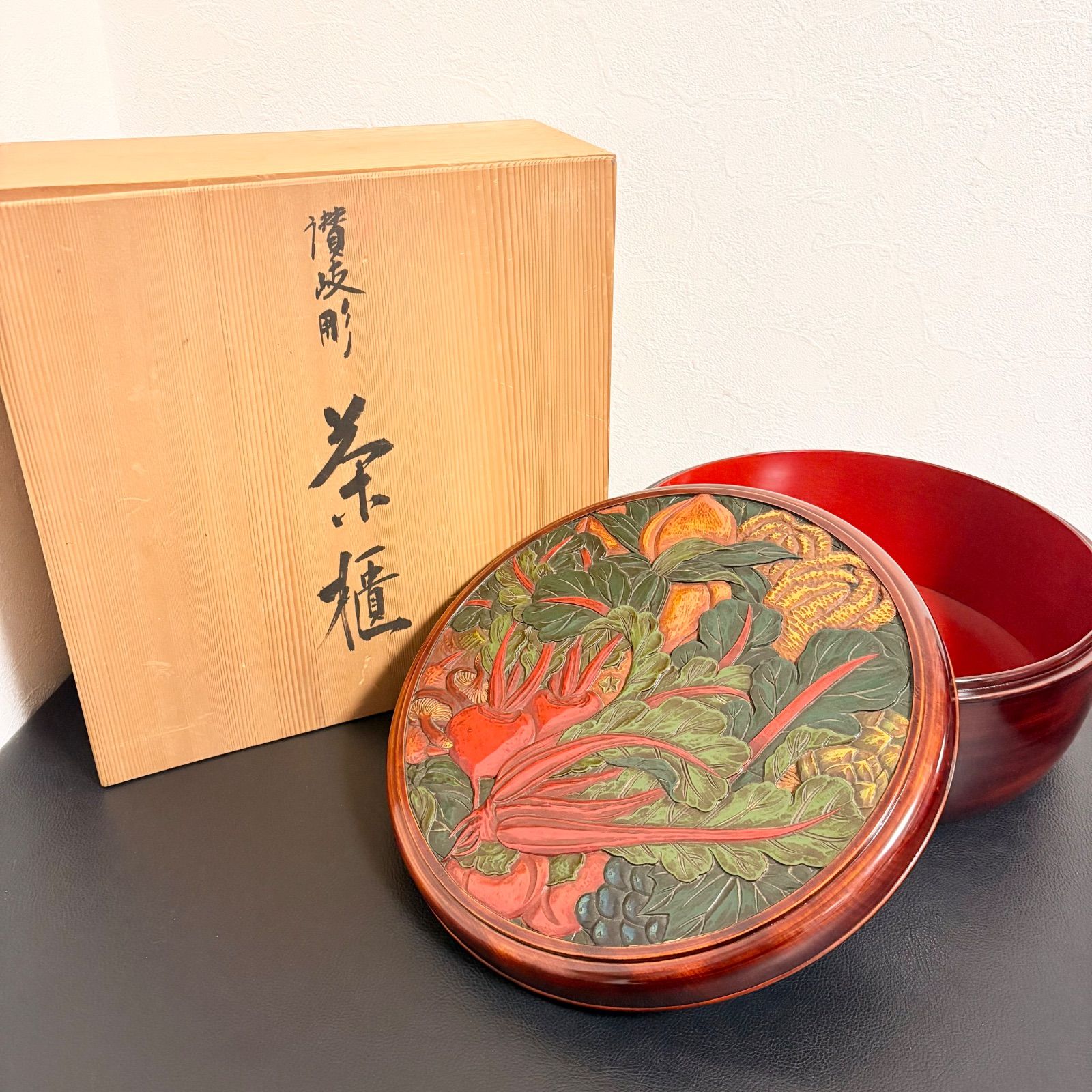 讃岐彫 文新堂造 茶櫃