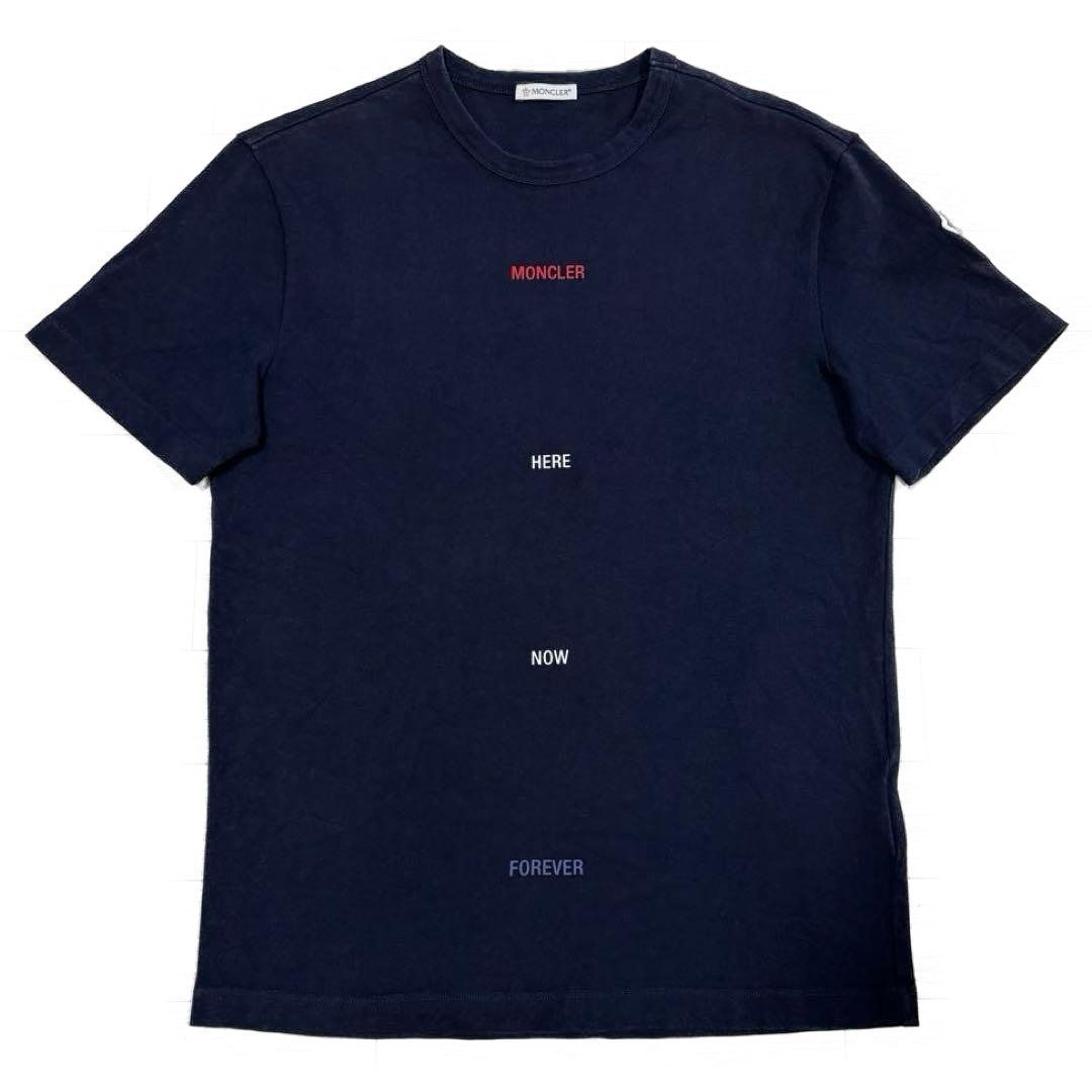 モンクレール ロゴ ワッペン Tシャツ ネイビー S 国内正規品 5S330 