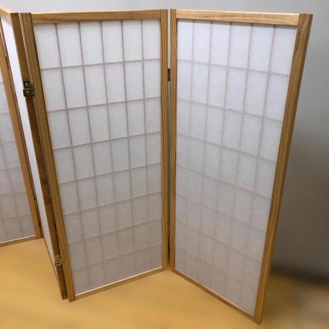 昭和レトロ　木製　和風　衝立　四連折りたたみ 昭和レトロ 木製 和風 衝立 四連折りたたみ 【公式通販】