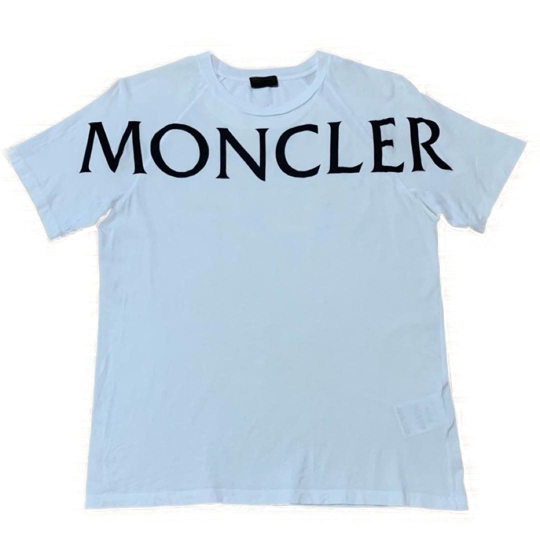 モンクレール デカロゴ 文字 白Tシャツ M 国内正規品 5S334 - メルカリ