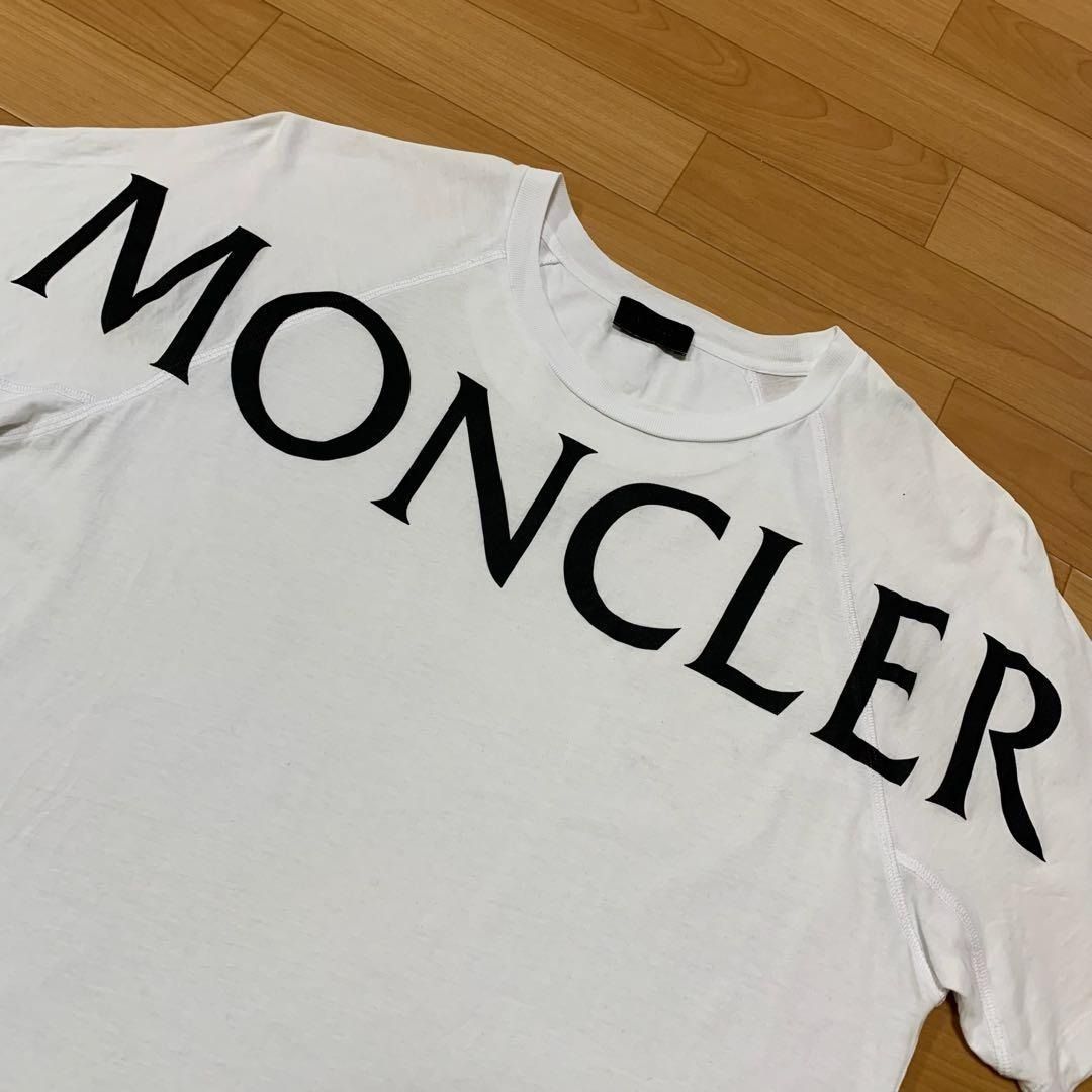 モンクレール デカロゴ 文字 白Tシャツ M 国内正規品 5S334 - メルカリ