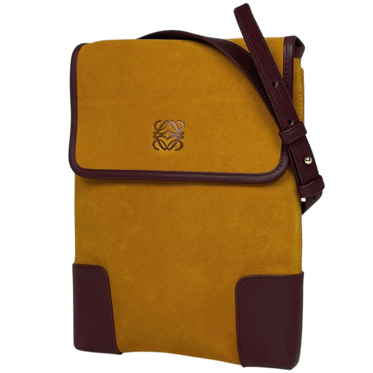 レディース LOEWE ロエベ ショルダーバッグ アナグラム スエード 
