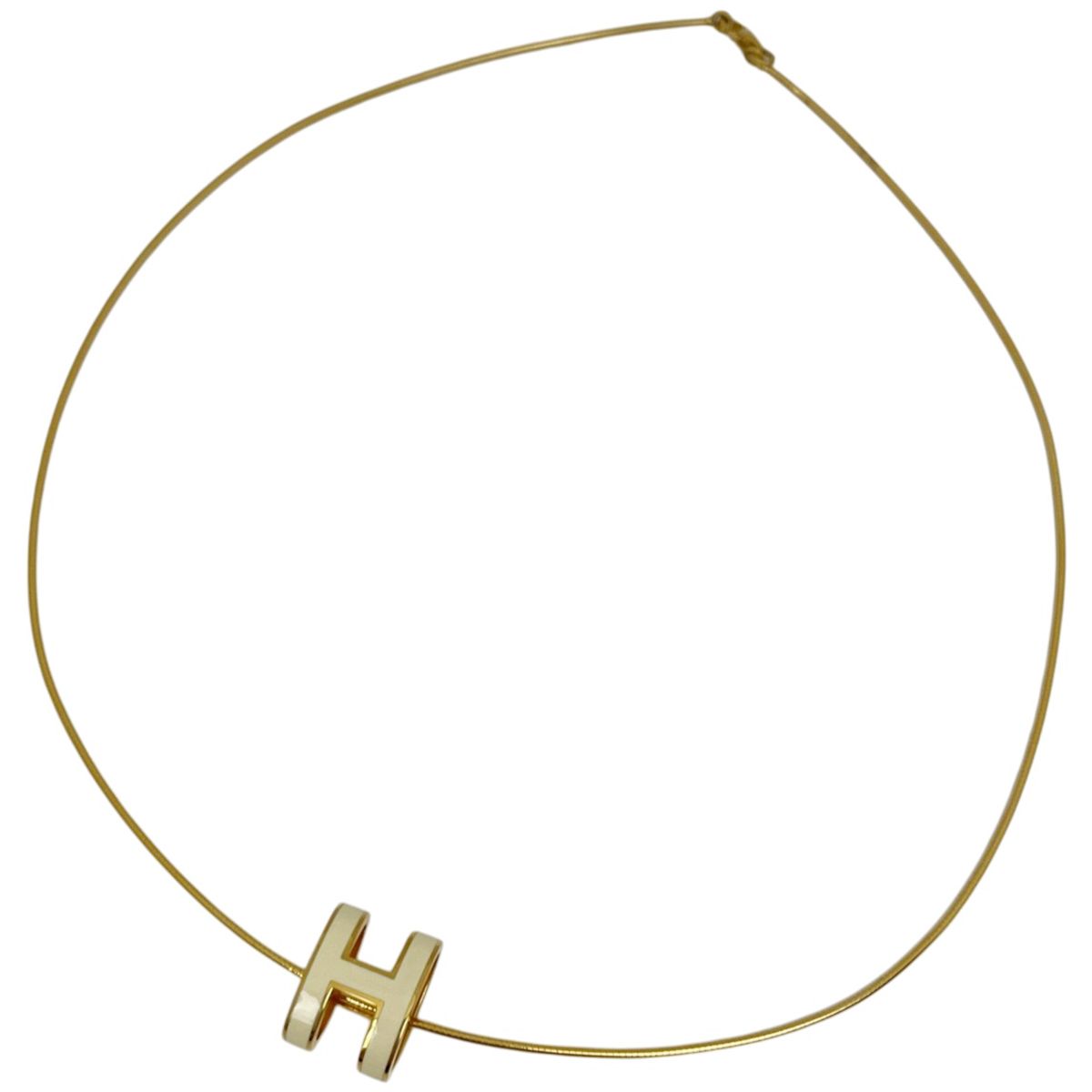 エルメス HERMES ポップアッシュ ネックレス Hロゴ ネックレス GP 