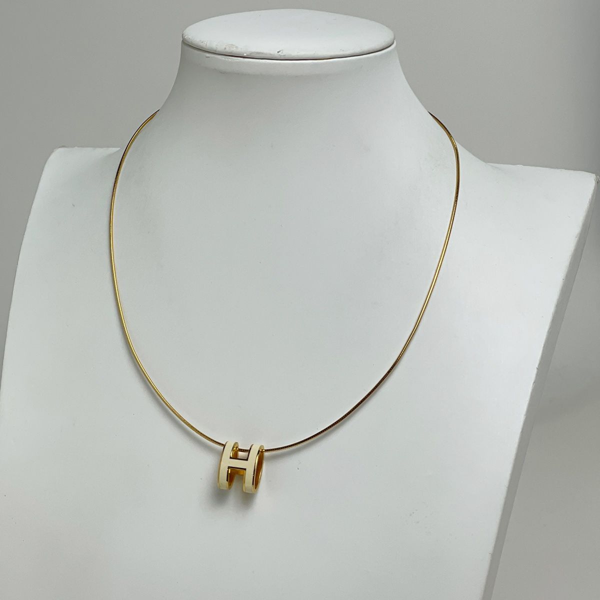 エルメス HERMES ポップアッシュ ネックレス Hロゴ ネックレス GP 