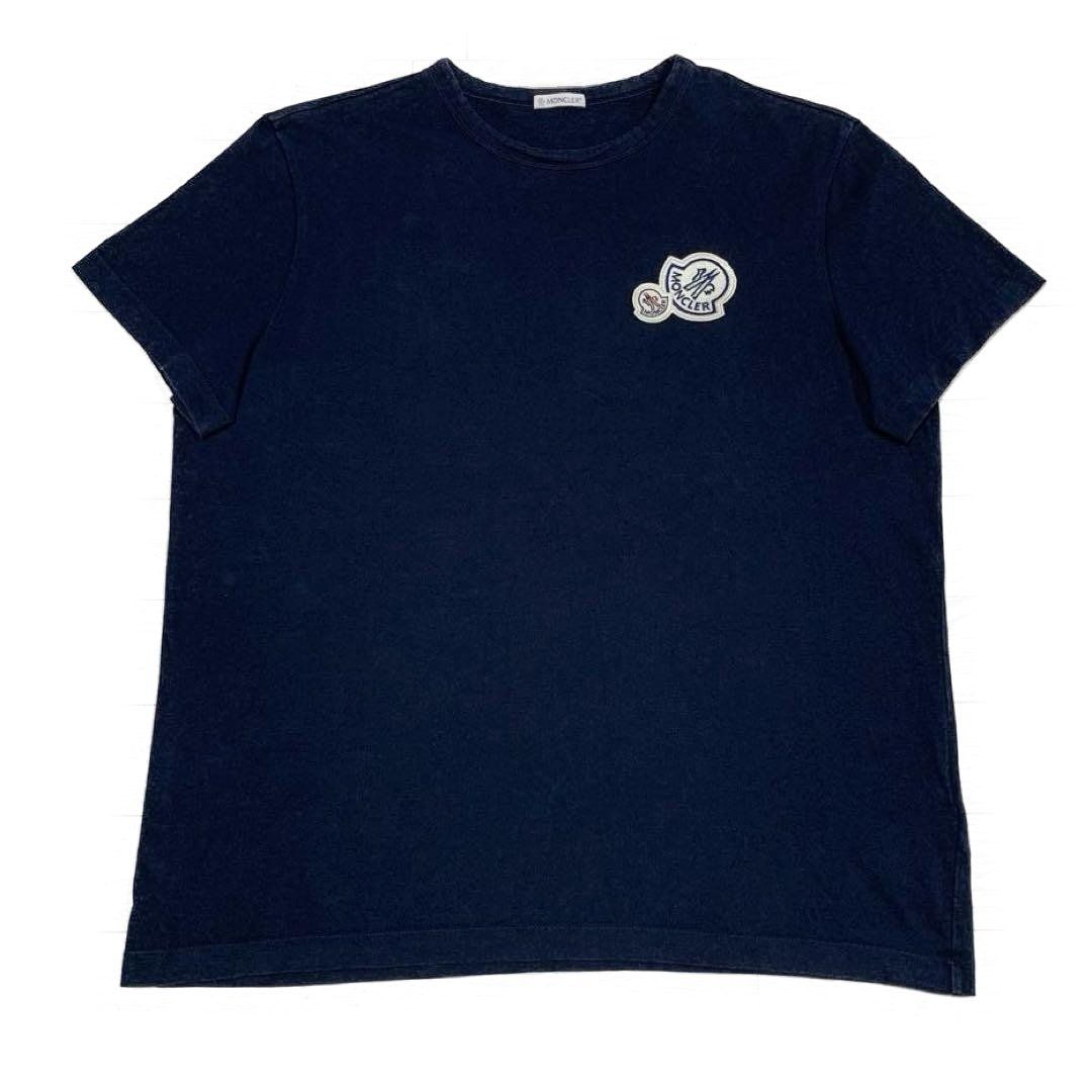 モンクレール ダブルロゴ ネイビー XL Tシャツ 5S337 - メルカリ モンクレール ダブルロゴ ネイビー XL Tシャツ 5S337 - メルカリ