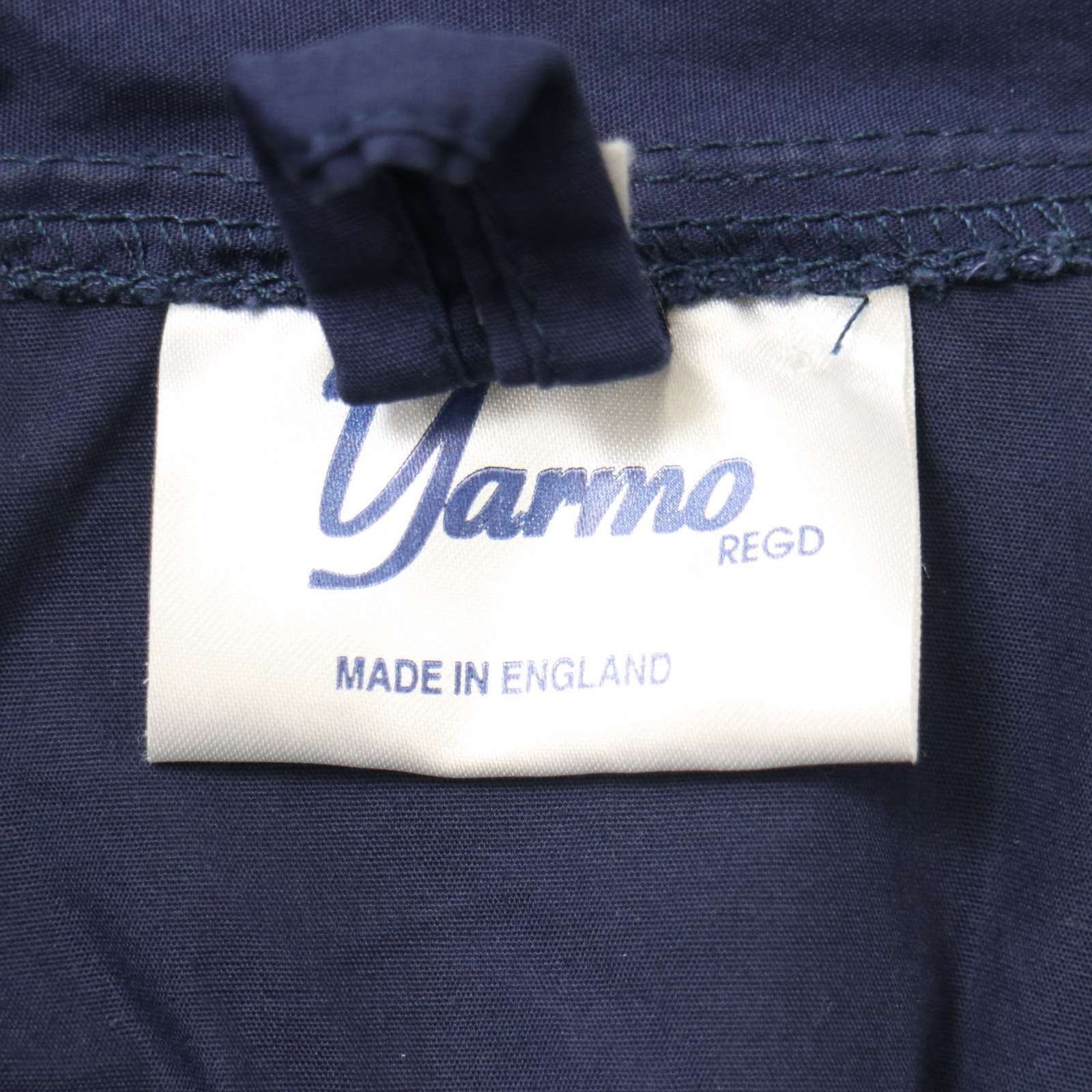 英国製★ Yarmo ヤーモ 通年★ コットン カジュアル ジャケット Sz.38 メンズ 紺 ネイビー 英国製☆ Yarmo ヤーモ 通年☆ コットン カジュアル ジャケット Sz.38