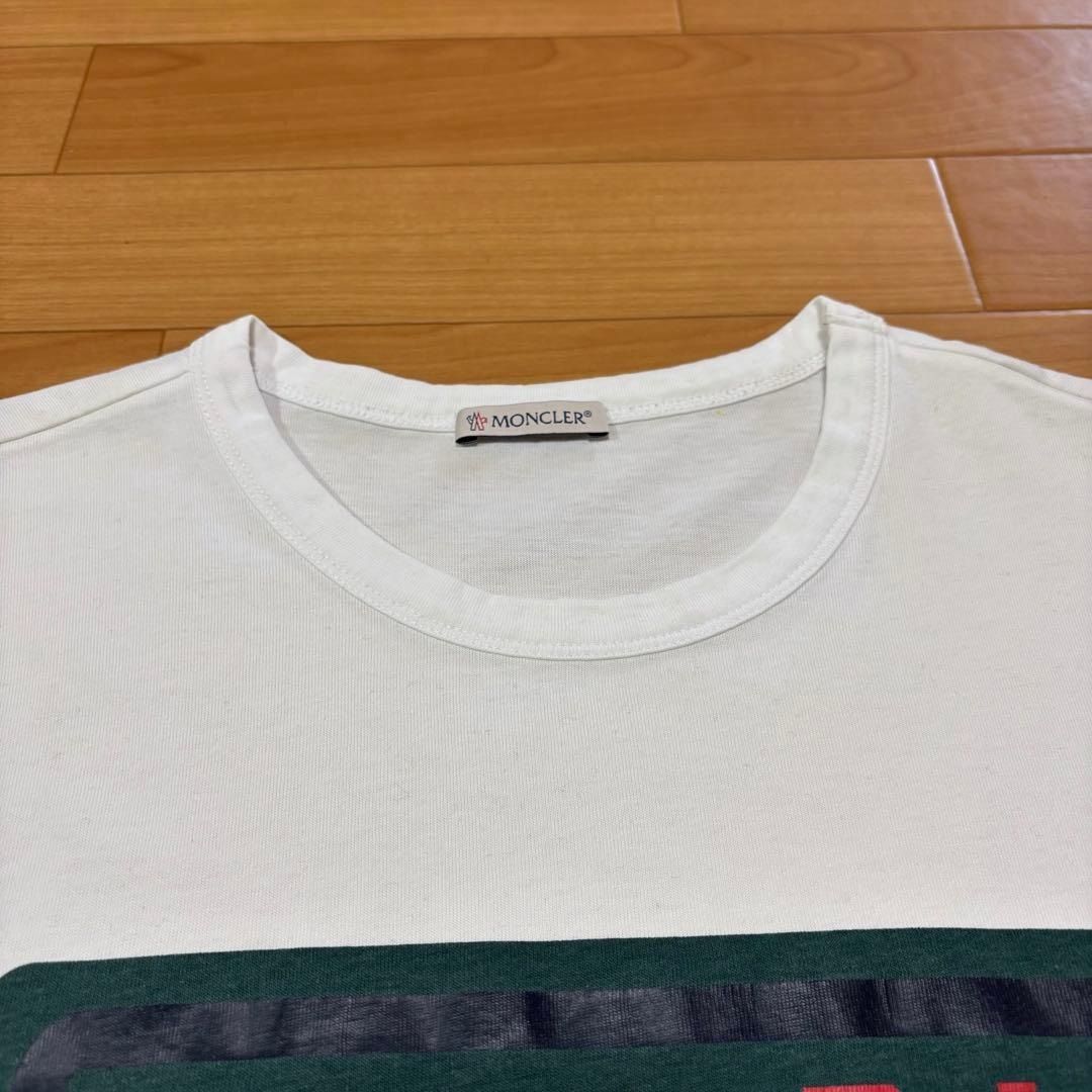 モンクレール プリントロゴ Tシャツ XL ホワイト 国内正規品 5S340 