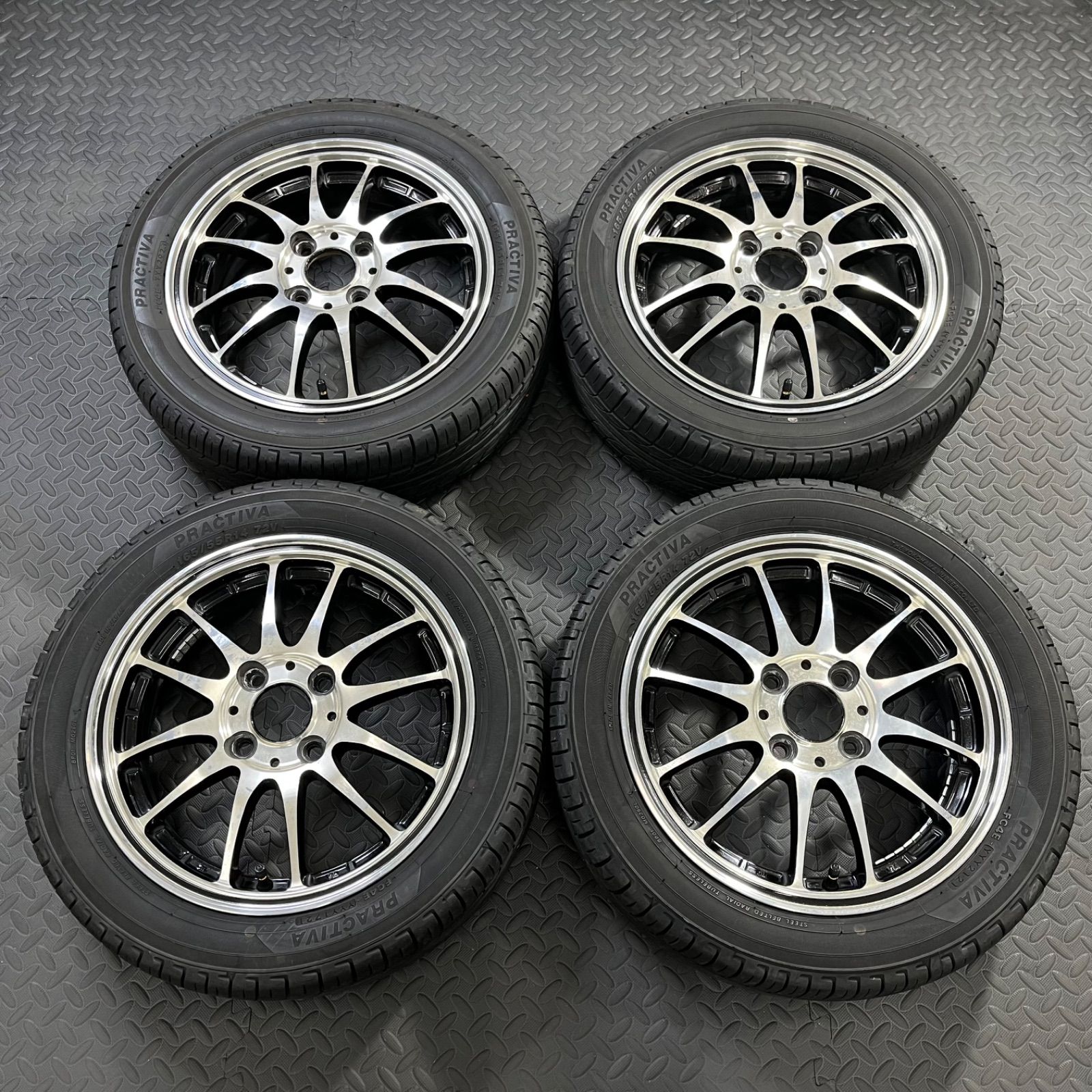 21/23年製 165/55R14 プラクティバ(ヨコハマ製) PIAA ユーロテックS6-R 