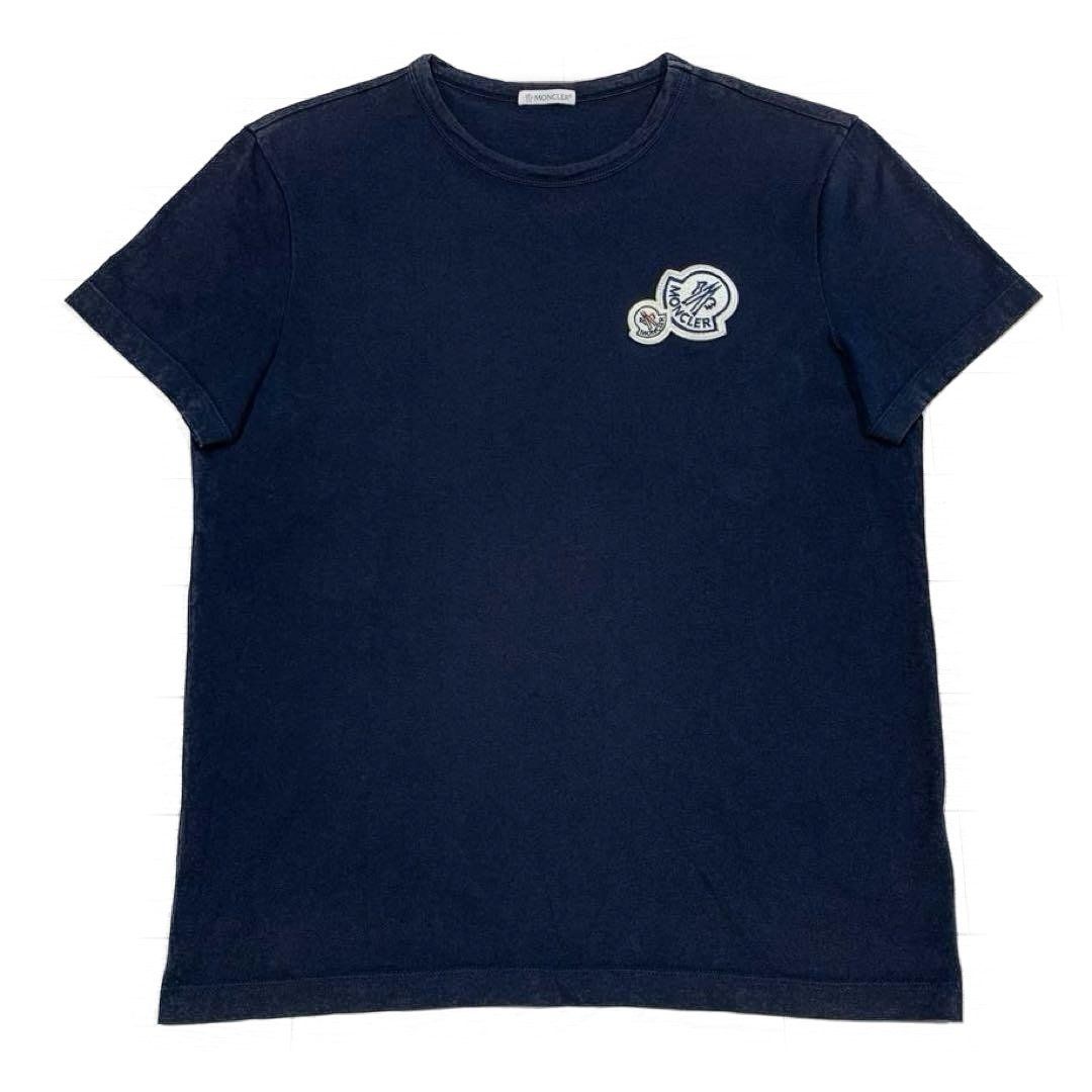 モンクレール ダブルロゴ ワッペン M ネイビー Tシャツ 5S346 - メルカリ