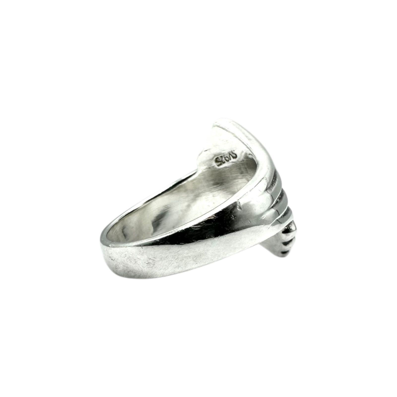モダンな造形】ラインアート Silver 925 刻印 Design Ring シルバー 
