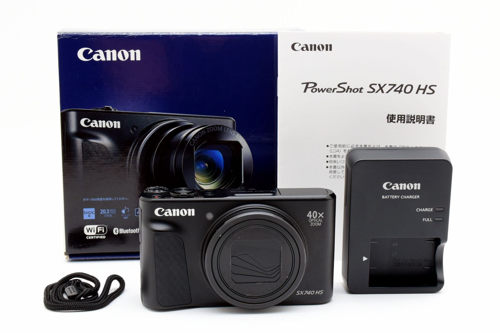 ☆良品☆ キヤノン Canon PowerShot SX740 HS ブラック 《元箱付・付属 