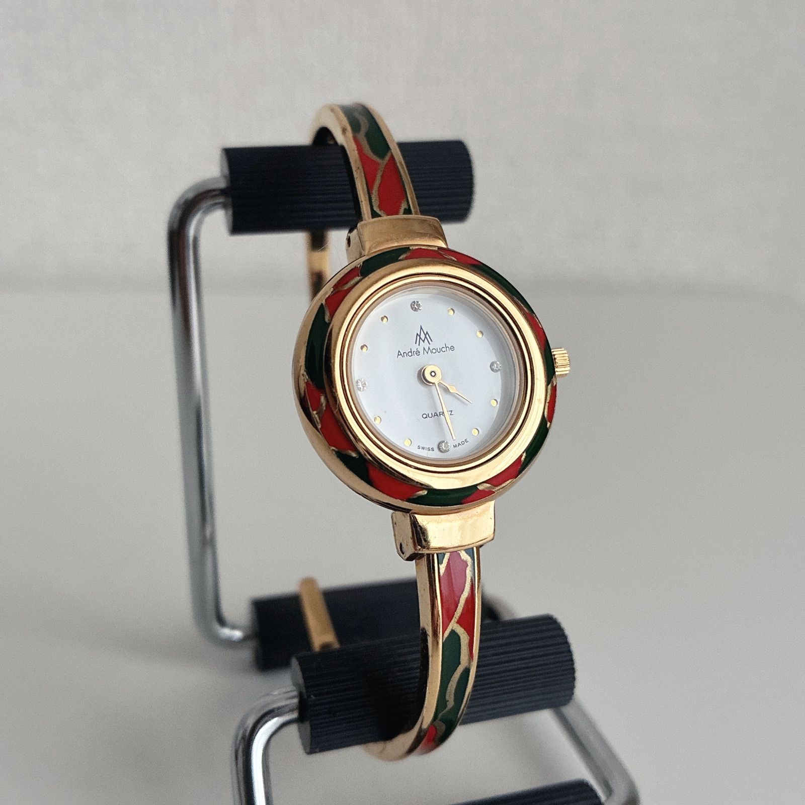 美品✨️稼動品】スイス製 K18GP ANDRE MOUCHE アンドレ・ムーシュ
