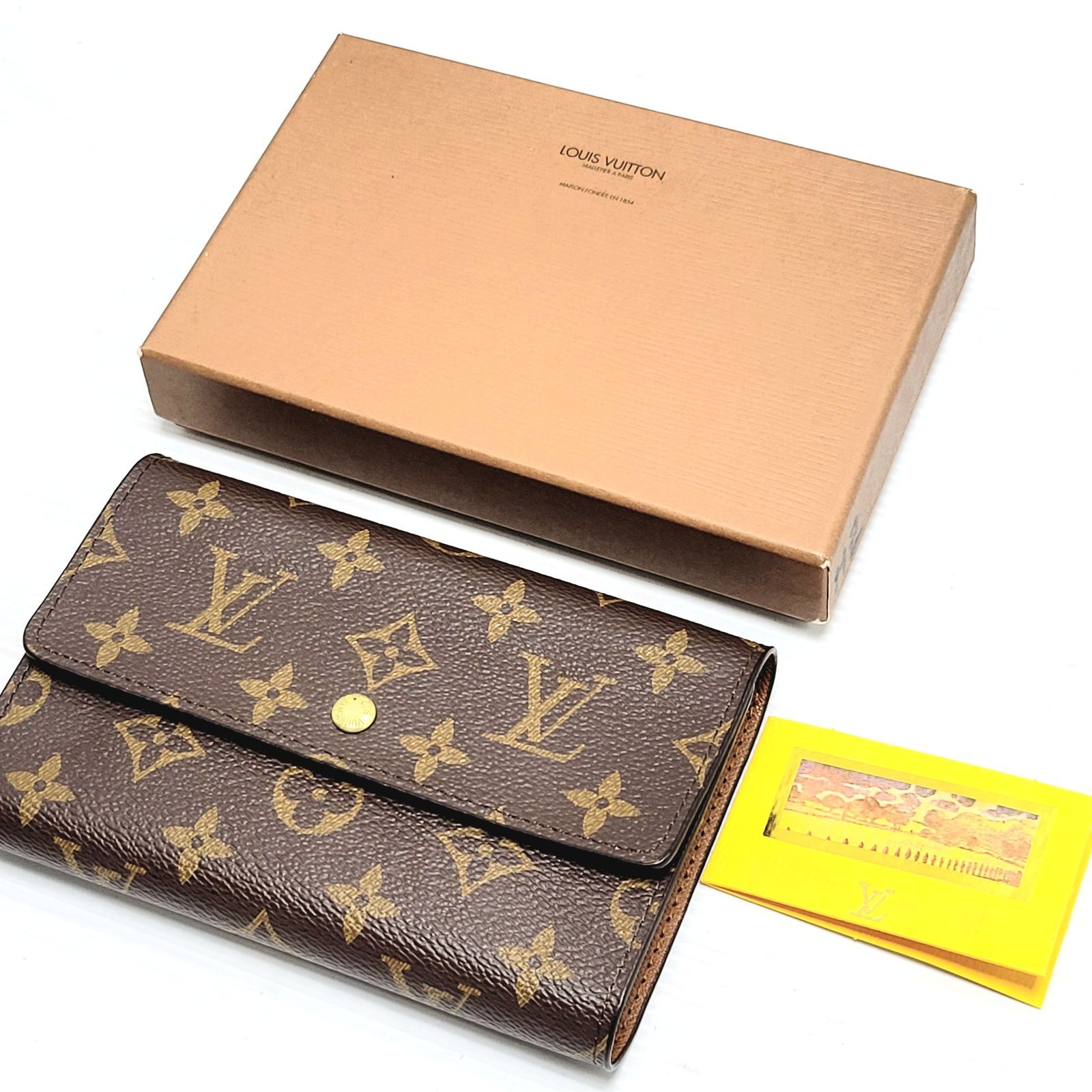 美品】 LOUIS VUITTON モノグラム ポルトトレゾール エテュイ M60883 