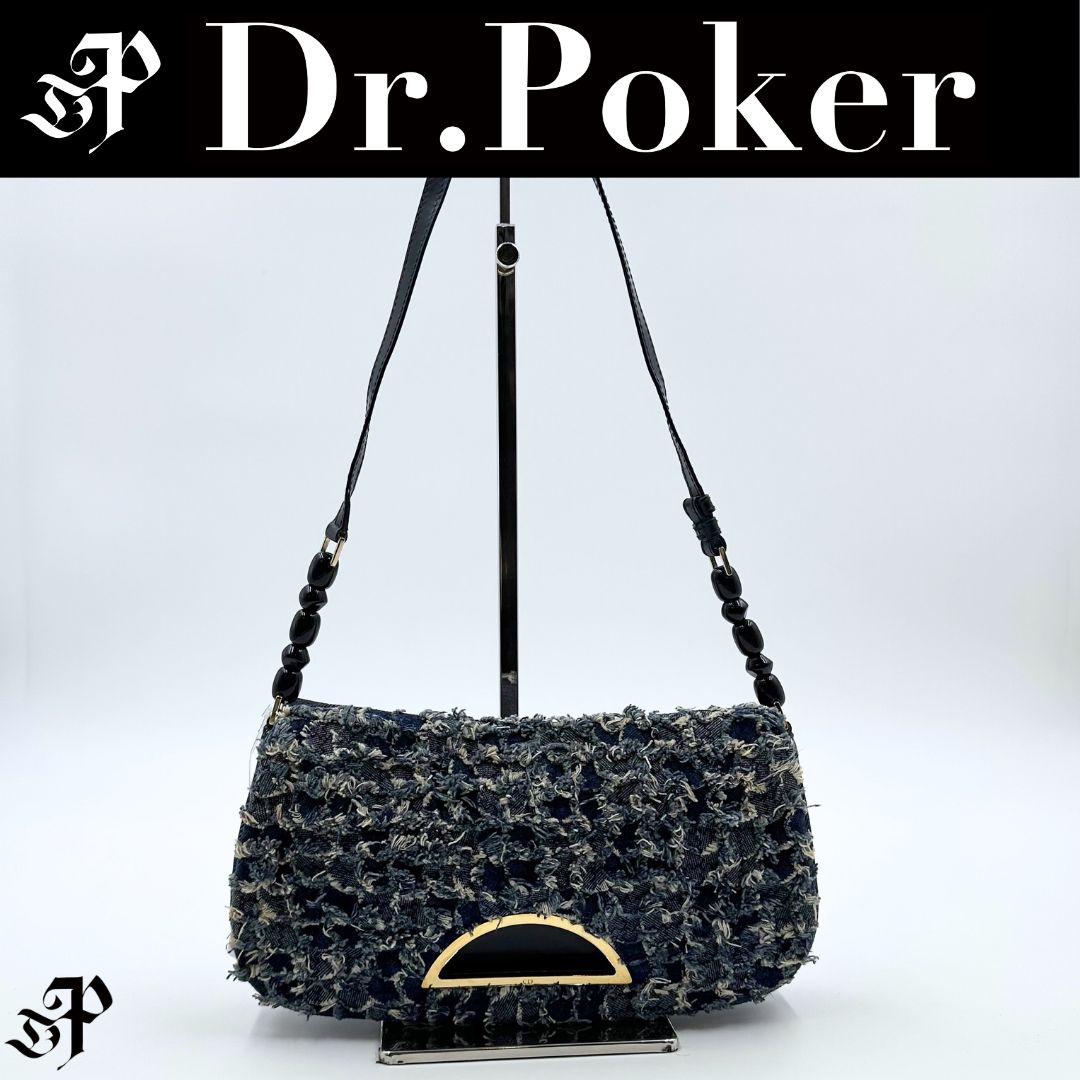 美品】Dior マリスパール ショルダーバッグ デニム ツイード - メルカリ