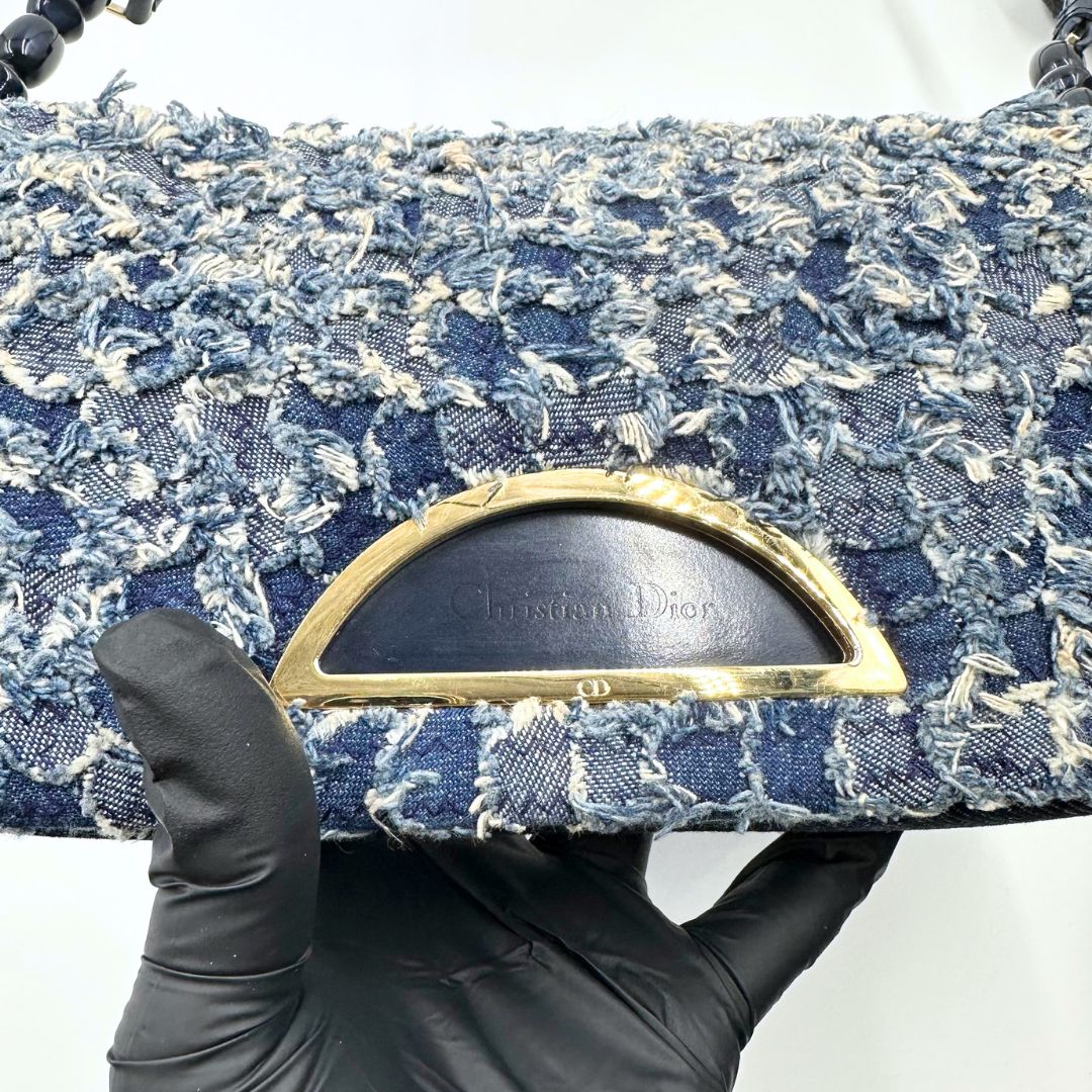 美品】Dior マリスパール ショルダーバッグ デニム ツイード - メルカリ