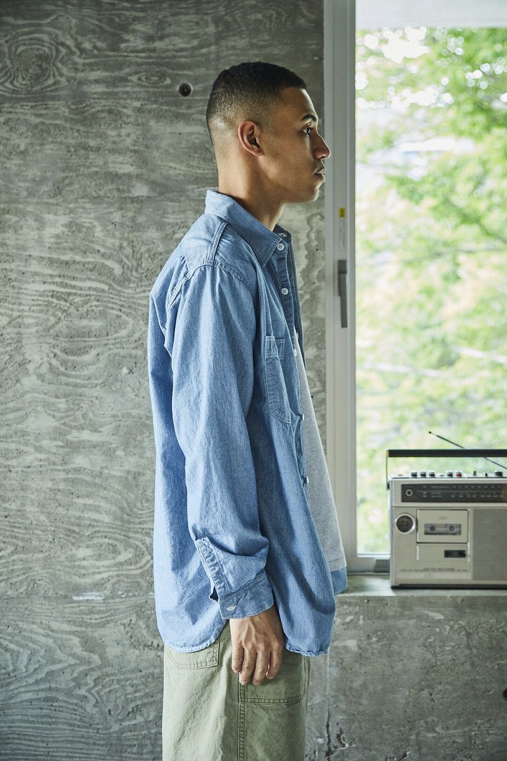 orSlow ストライプシャンブレーシャツ RELAX FIT サイズ3 orSlow ストライプシャンブレーシャツ RELAX FIT サイズ3 【公式通販】