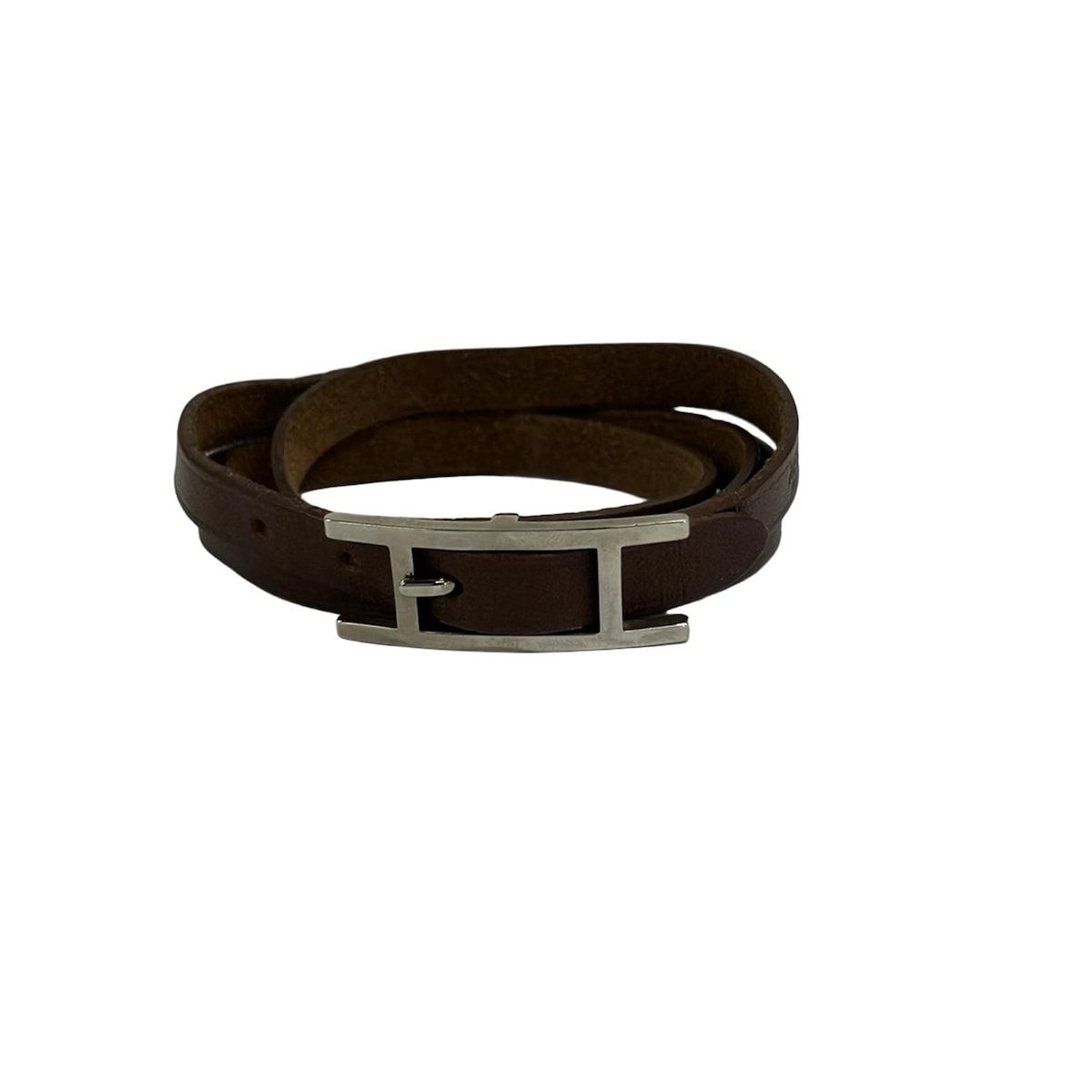 HERMES(エルメス) ブレスレット美品 アピ3 レザー ダークブラウン 