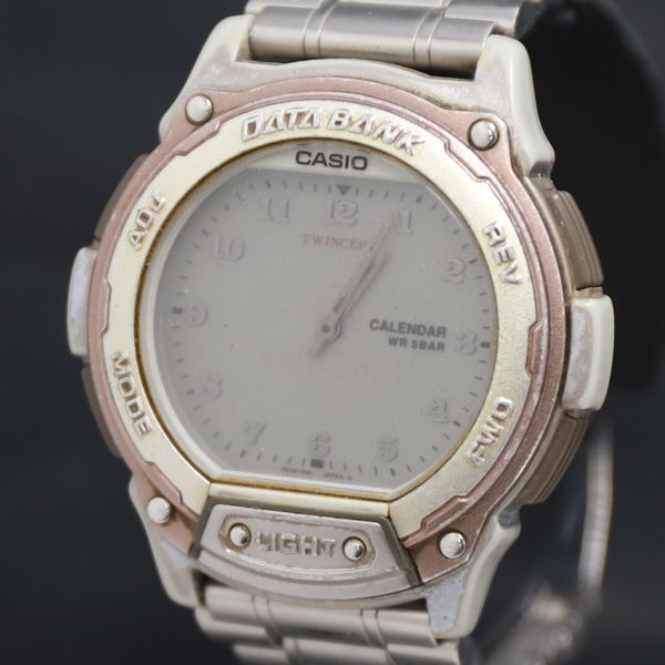 QZ 카시오 데이터뱅크 ABX-64 그레이 다이얼 여성용 시계 2000000 NSK KRK