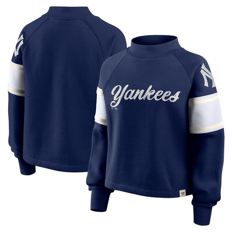 ファナティクス レディース トップス Tシャツ スウェット Womens Fanatics Navy New York Yankees Oversized Tossweep Raglan Pullover Sweatshirt Ynk Navy ネイビー
