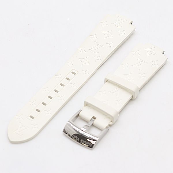 箱付 良品 ルイヴィトン 純正ベルト ラバー ホワイトカラー 21mm用