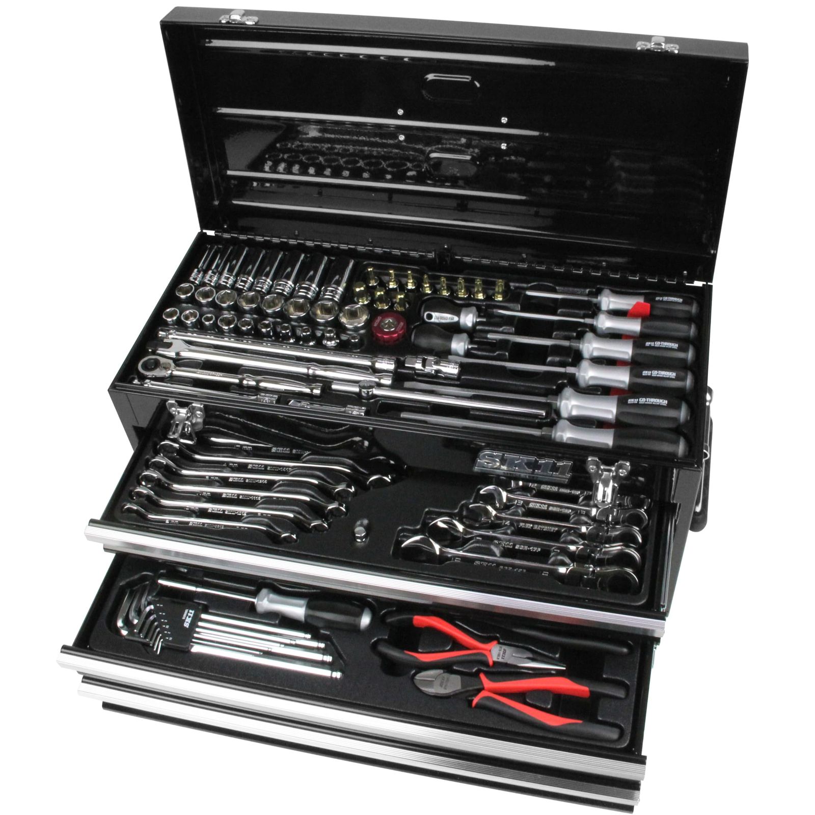 SK11(エスケー11) 整備工具セット 133点組 ブラック 各種メンテナンス対応 SST-16133BK