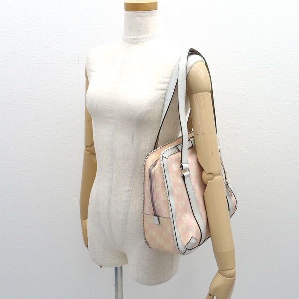LOEWE / ロエベ ◇リボン アナグラム バッグ ピンク チャーム付き