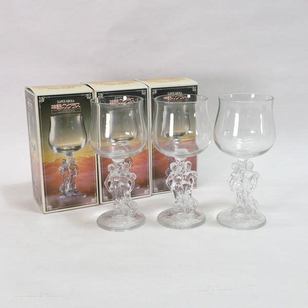 SUPER NIKKA WHISKY ノベルティグラス　神話グラス　レトロ　希少 SUPER NIKKA ◇【グラス】スーパーニッカ/神話のグラス（3個