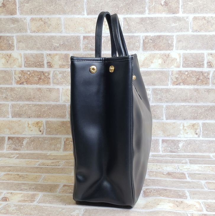 ロンシャン ☆ ロゾ レザー トートバッグ 黒 A4OK LONGCHAMP LONGCHAMP 