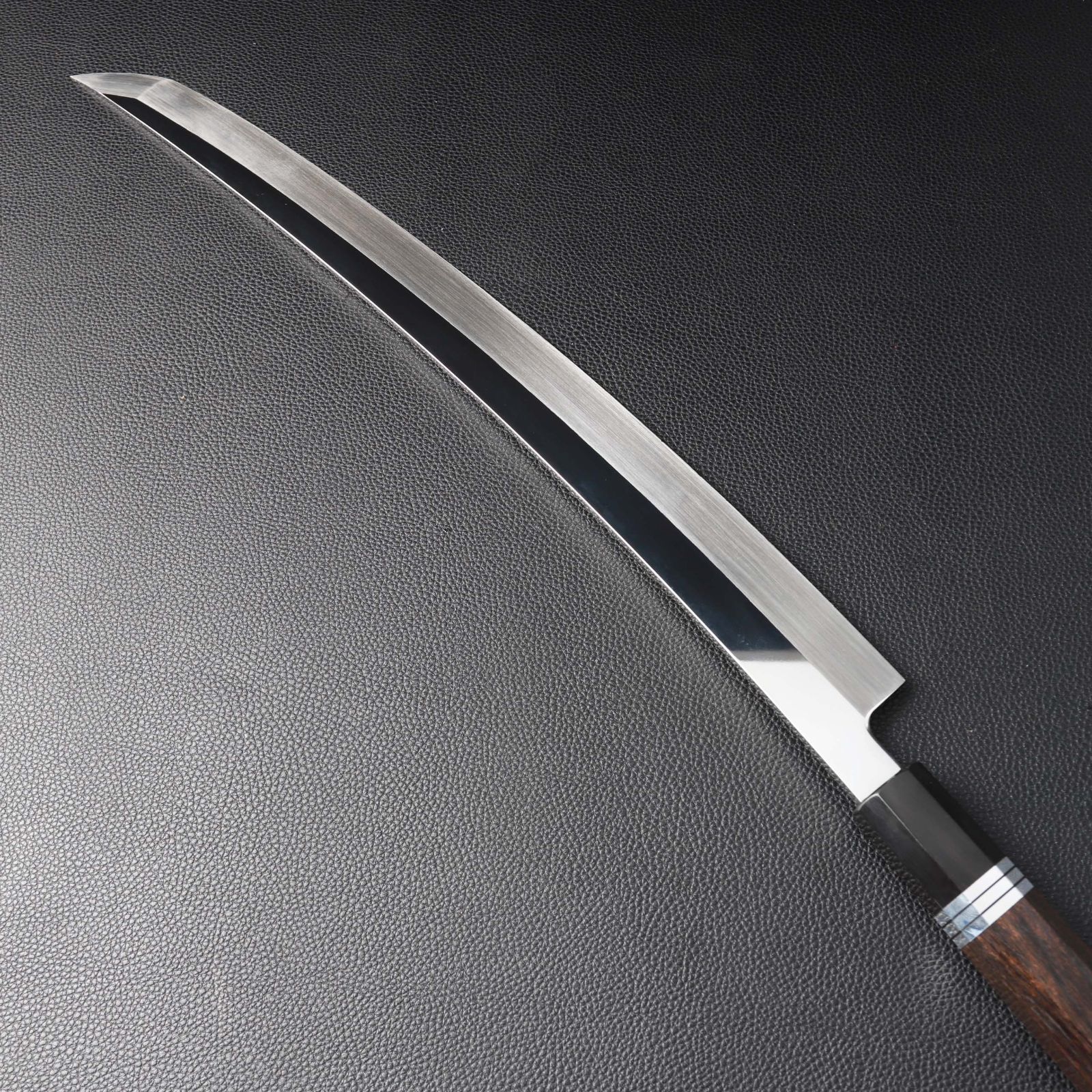 鬼反り先丸包丁 刺身包丁 尺三(刃渡り390mm)通常鏡面仕上げ 本 鬼反り先丸包丁 刺身包丁 尺三(刃渡り390mm)通常鏡面仕上げ 本