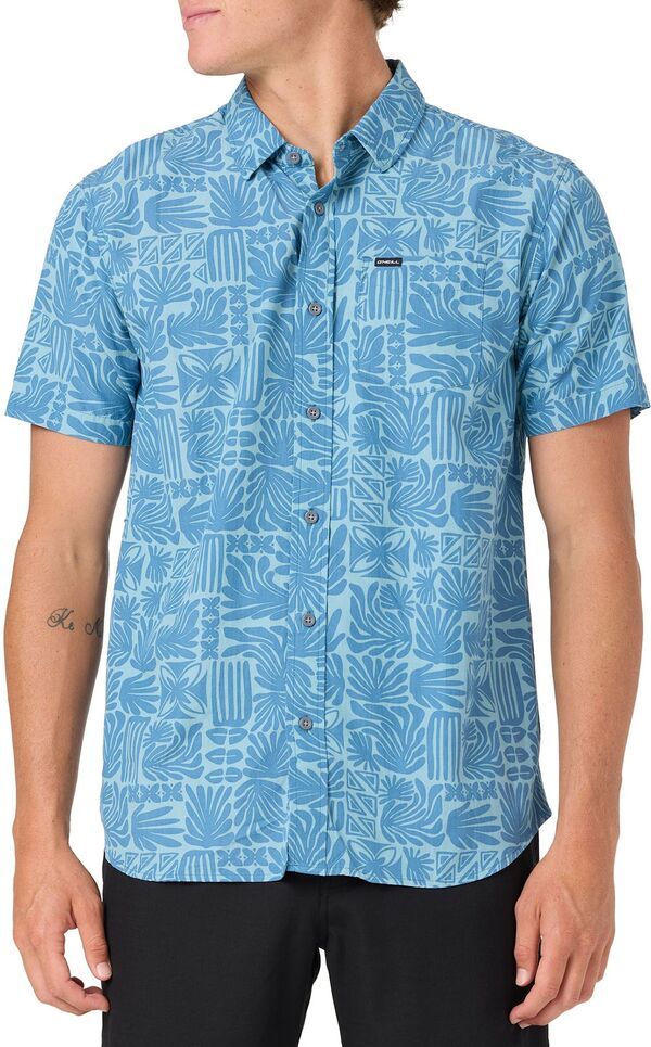 オニール メンズ トップス シャツ ONeill Mens Oasistandard Short Sleeve Woven Shirt Captain Blue ブルー