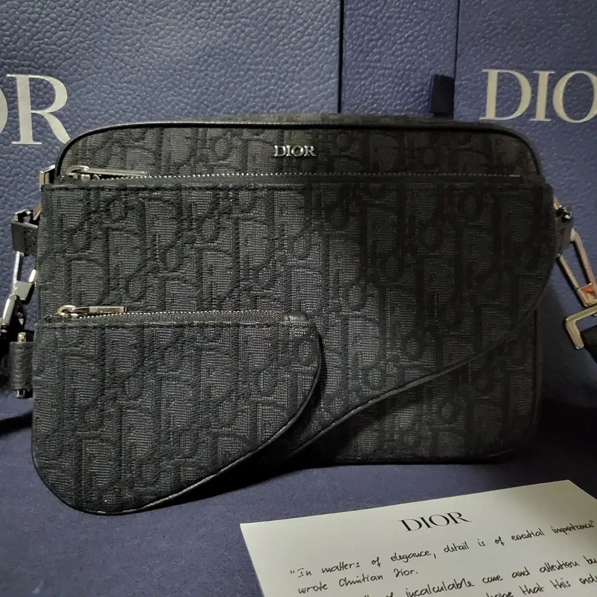 インボイス/フルセット Dior オブリーク サドル トリプル クロスバック
