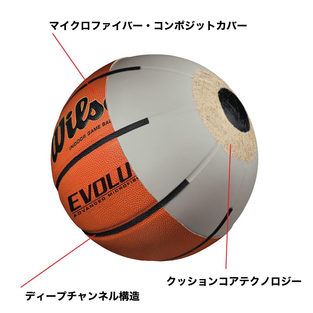 新品 Wilson(ウイルソン) EVOLUTION GAME BSKT - JBA (JAPAN) Bla 5