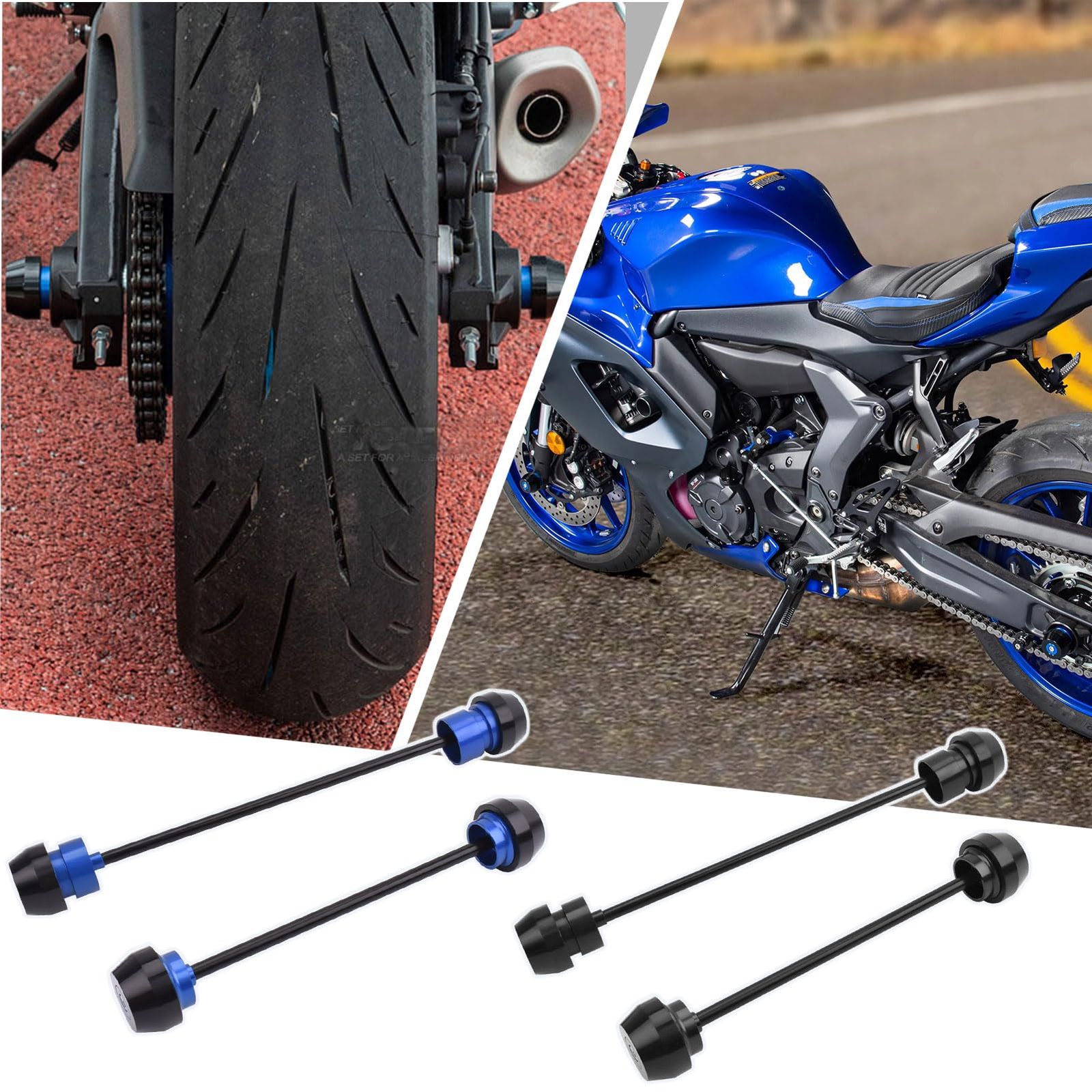 Midimttop オートバイフロント & リアアクスルフォークスライダーホイールプロテクター落下保護 適用車種RS660 RS 6 Midimttop オートバイサイド燃料タンクプロテクターステッカーニーグリップ ホイールプロテクターパッド適用車種  MT-07⁄ABS、XSR700、YZF-R7｜株式 YZFR7 YZF R7 エンジンプロテクター車種別キット オートバイ CNC (ブラック)  YZF-R7 車＆バイク アクスルスライダー ...