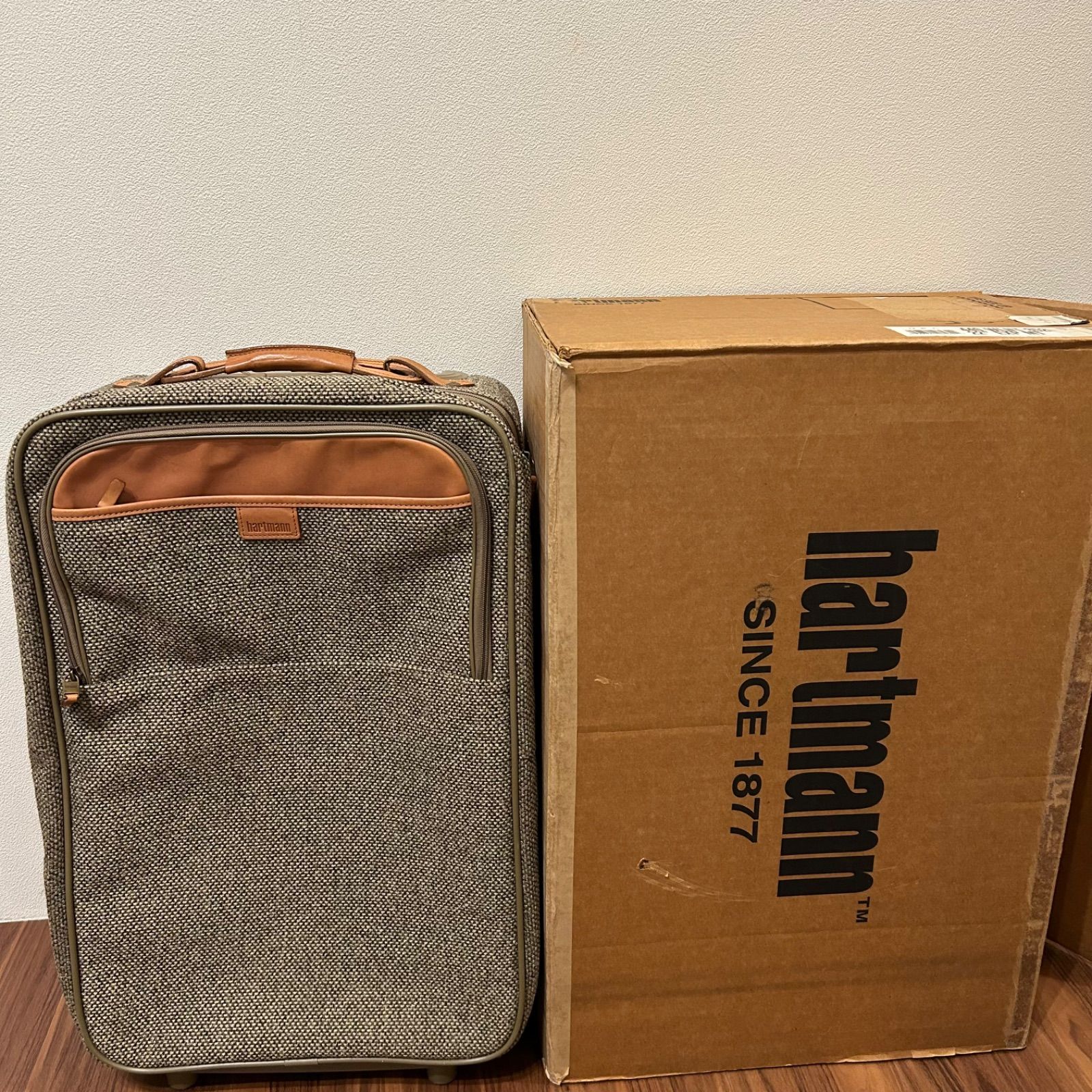 美品 hartmann ハートマン メンズ キャリーケース ボストンバッグ 鍵 
