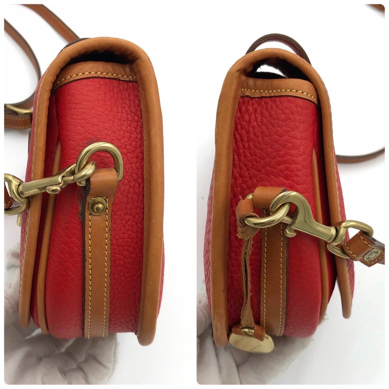 DOONEY&BOURKE ドゥーニー&バーグ ショルダーバッグ レザー 赤 - メルカリ