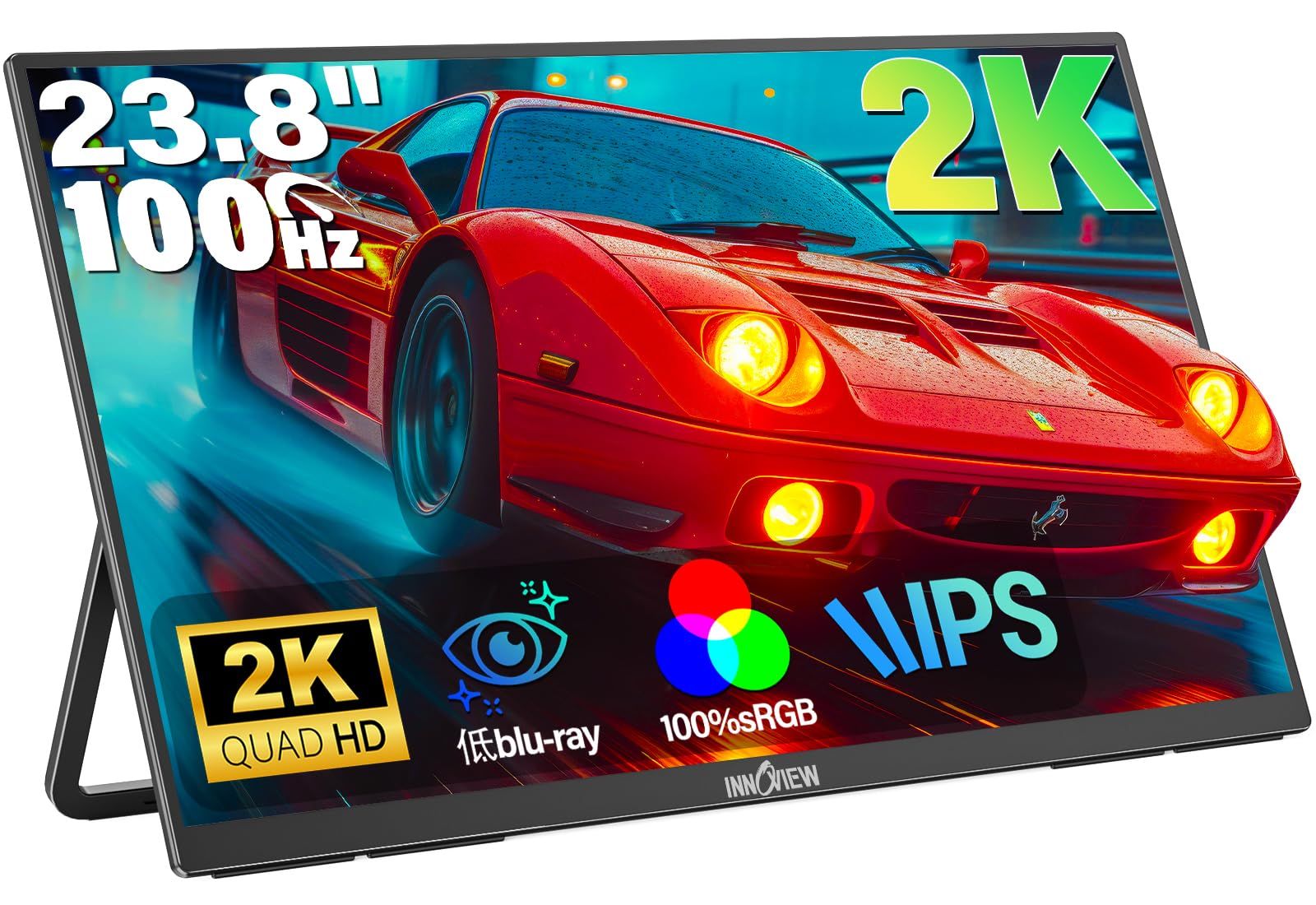 InnoView モバイルモニター 23.8インチ 2K モバイルディスプレイ QHD