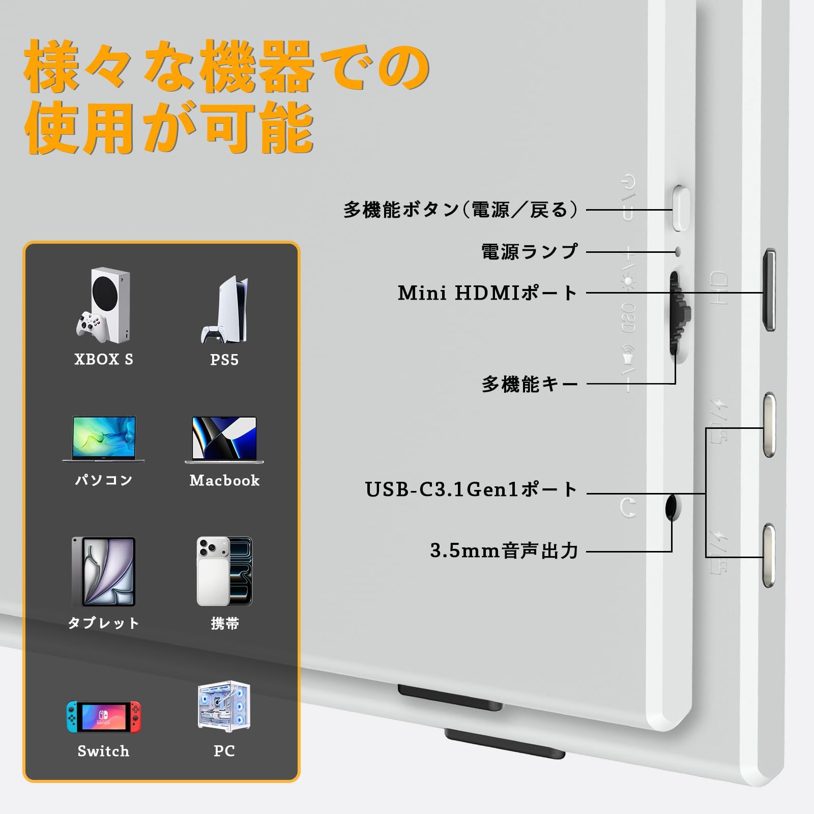 Minifire モバイルモニター 15.6インチ 1920*1080 モバイル 