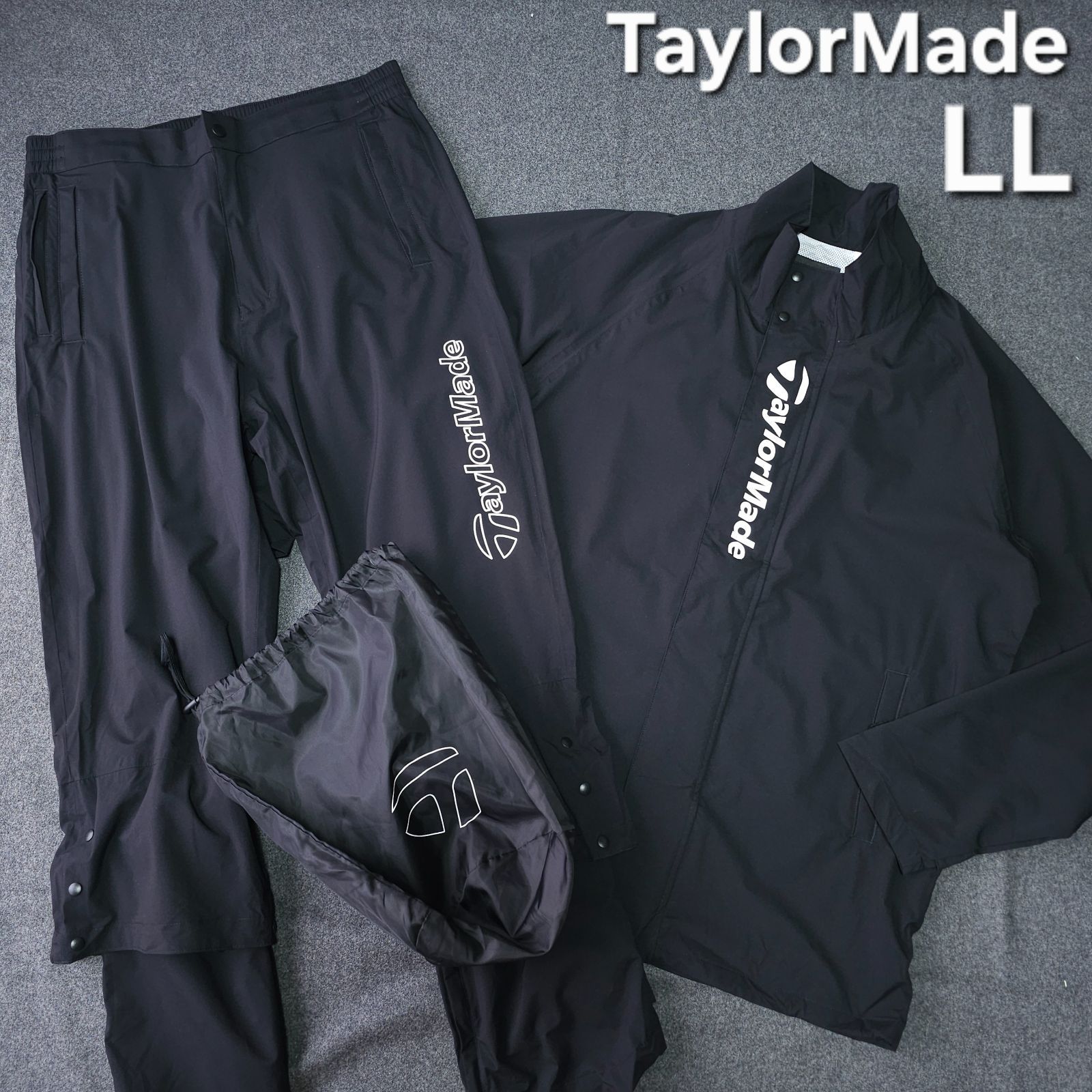 【フォロー割】テーラーメイド レインウェア セットアップ L 上下 収納袋付 👌値下げ交渉受付中】美品 TaylorMade レインウェア セットアップ O LL