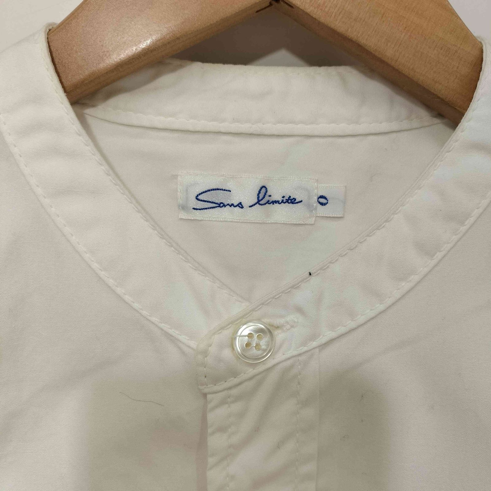 Sans limite(サンリミット) 2本針スタンドカラー WASHED サンリミット Sans limite 2本針スタンドカラー WASHED メンズ 0