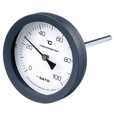 新品 佐藤計量器(Sato) バイメタル式温度計 BM-T-100P 感温部:φ8×150mm 2080-16