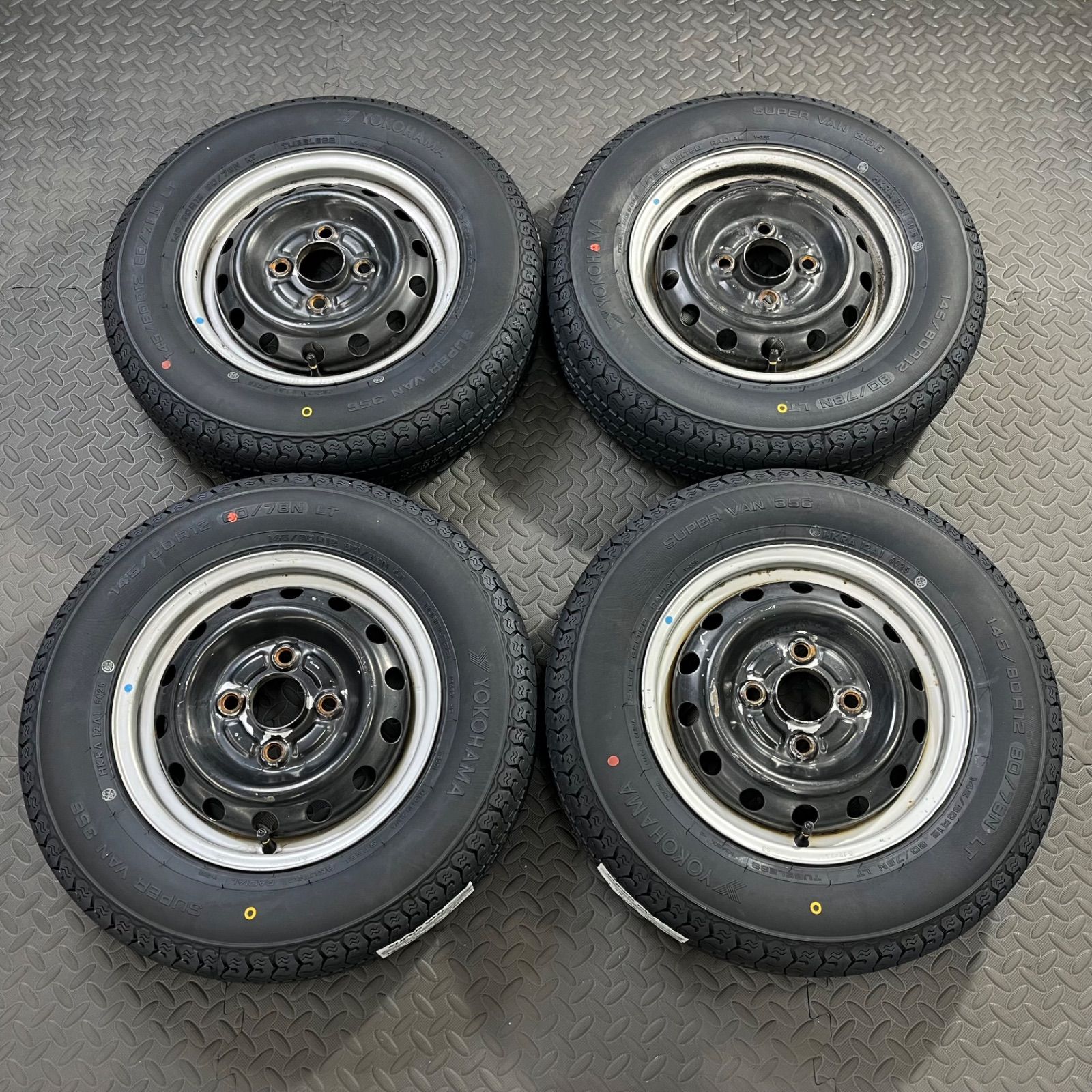 25年製 新品タイヤ 145/80R12 80/78N LT ヨコハマ スーパーバン356(夏 