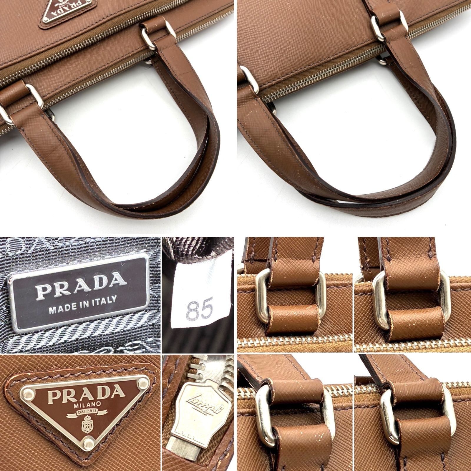 美品 PRADA プラダ サフィアーノレザー ブリーフケース ビジネスバッグ 