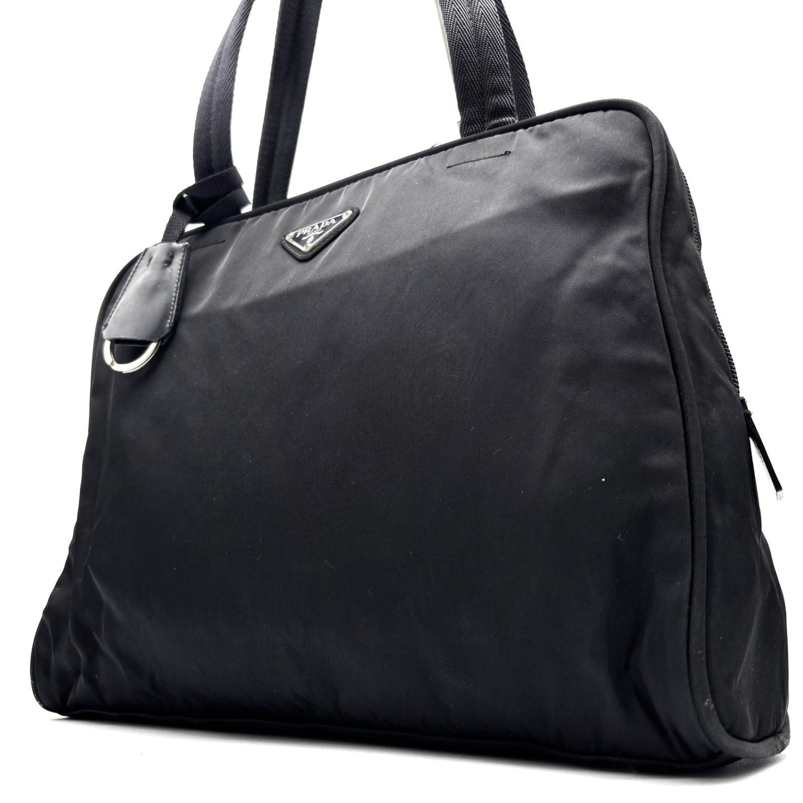 良品 PRADA プラダ テスート ナイロン ハンドバッグ ブラック 黒 