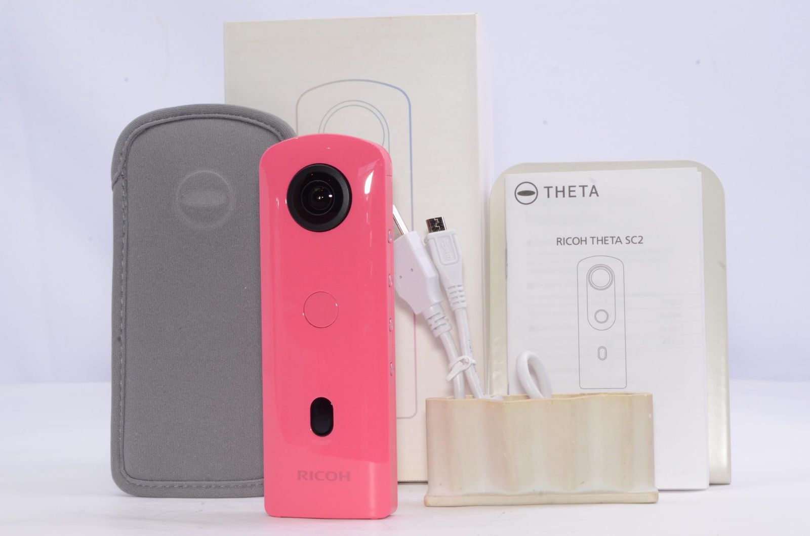 RICOH THETA SC2 ピンク 本体とケース RICOH THETA ピンク 専用ケース付き 【公式通販】