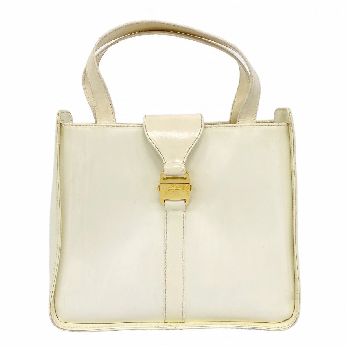6cd5257】サルヴァトーレフェラガモ ハンドバッグ レザー ホワイト 