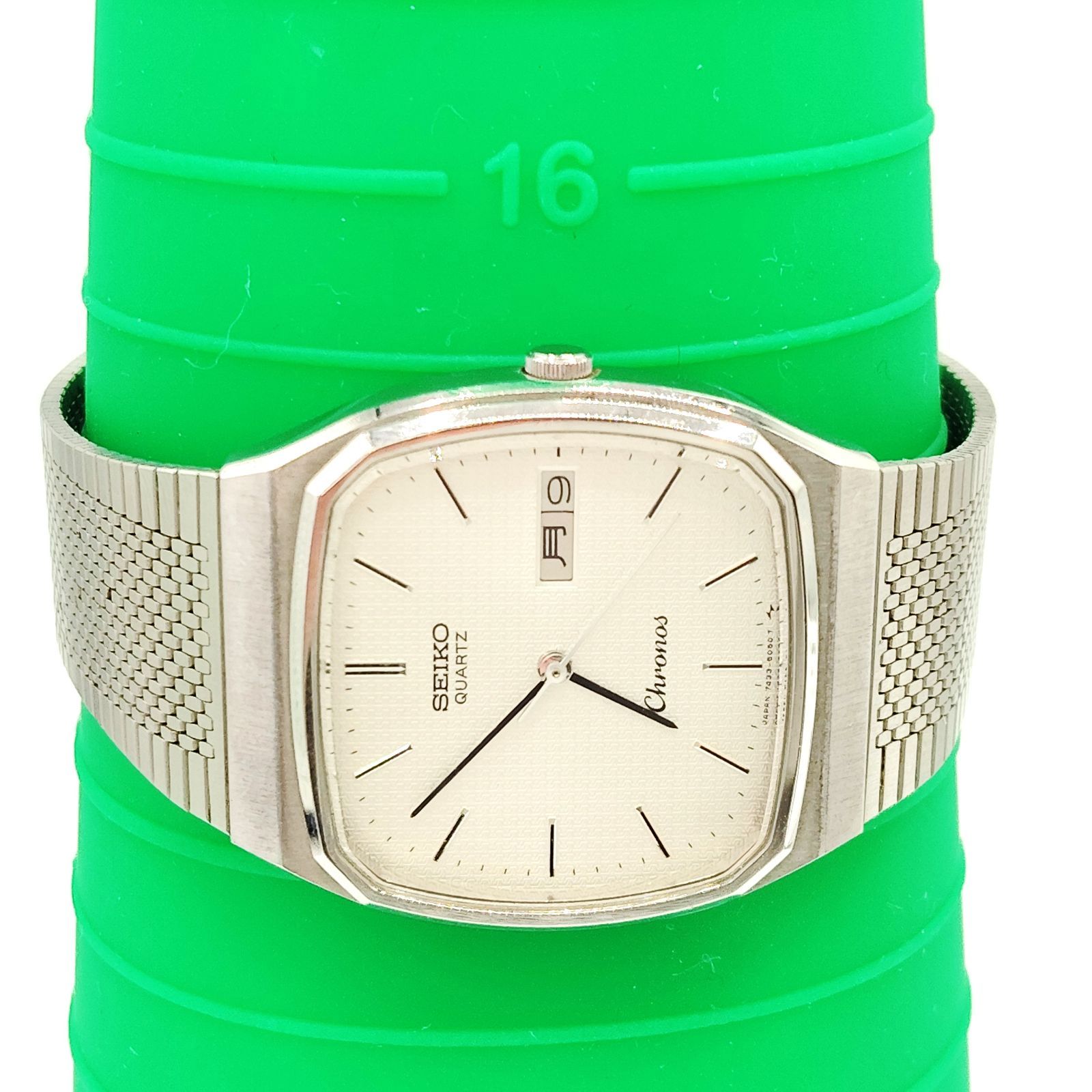 不動 SEIKO クロノス 7433-5040 クォーツ ヴィンテージ レトロ 角形 